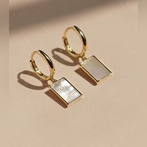 Minimalist geo hoop earrings #1377